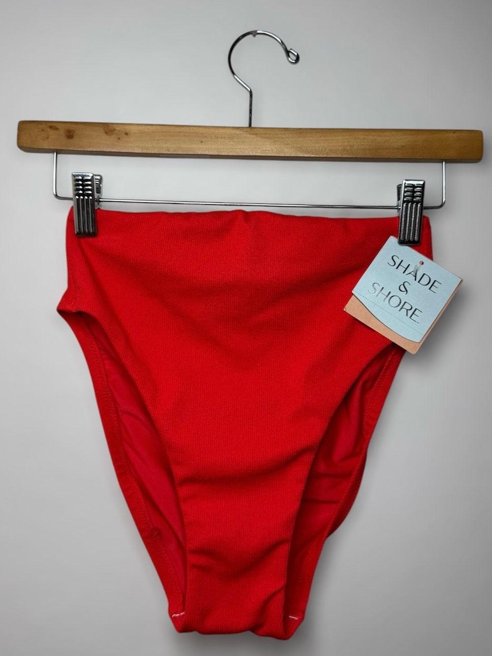 New Shade & Shore Woman’s Small High-Waist High Leg Swim Bikini Bottoms